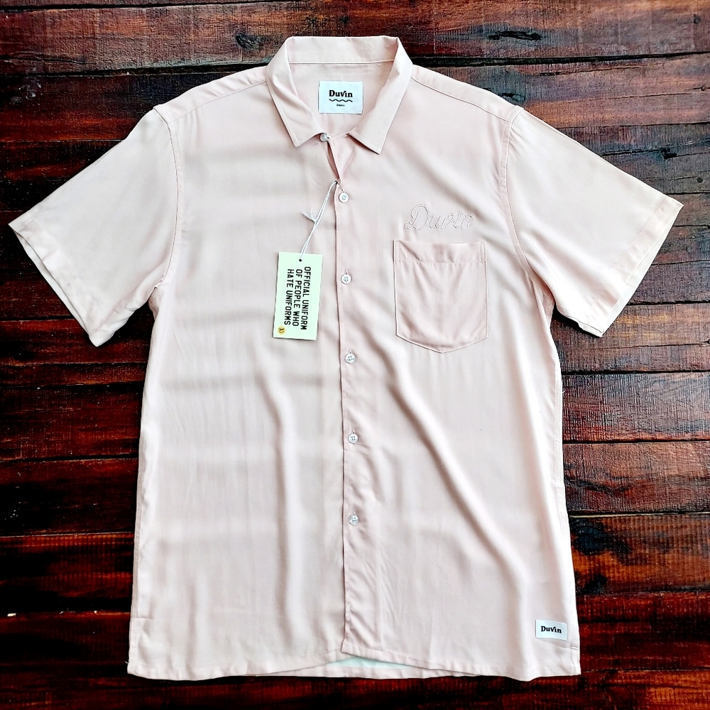 Durin Men's Casual Button Down Shirt - Pink